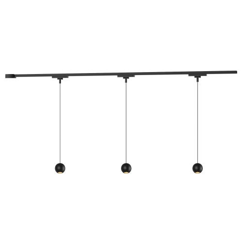 Faria 3 Light White dimmable 4000K LED Trilo Track Ceiling Kit - Black - 4000K