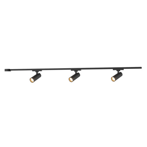 Paolo 3 Light (2-in) Brushed Gold dimmable 3000K LED Trilo Track Ceiling Kit - Black - 3000K