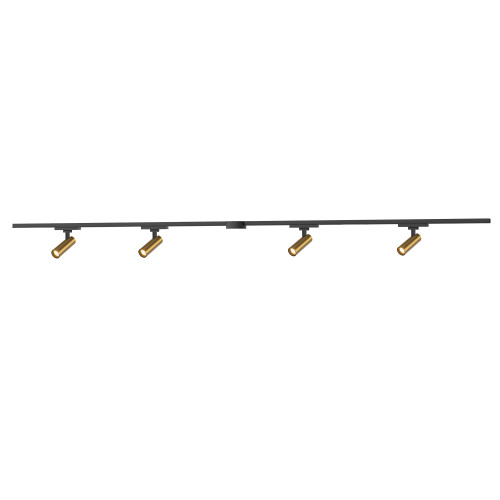 Paolo 4 Light (1-in) Brushed Gold dimmable 4000K LED Trilo Track Ceiling Kit - Brushed Gold - 3000K