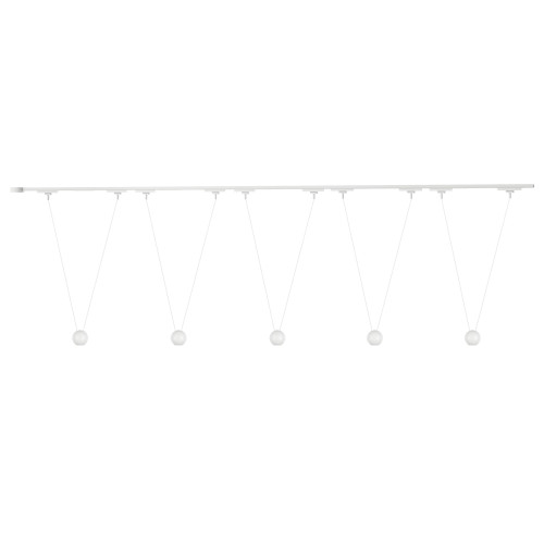 Faria Double 5 Light White dimmable 4000K LED Trilo Track Ceiling Kit - White - 4000K