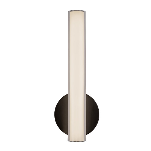 Tole 14-in Brushed NIckel dimmable LED Wall/Vanity Light - Black