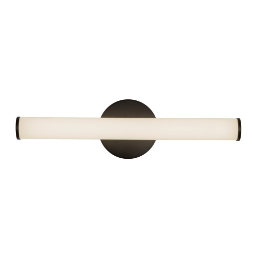 Tectra 18-in Brushed Nickel dimmable LED Wall/Vanity Light - Black