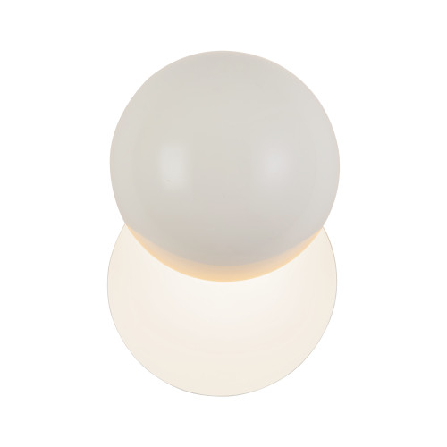 Void 12-in Vintage Brass dimmable LED Wall Sconce - Pearl White