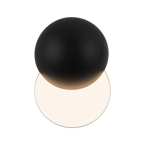 Void 12-in Vintage Brass dimmable LED Wall Sconce - Black