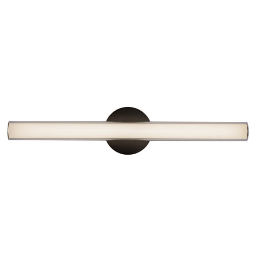 Tole 24-in Brushed Nickel dimmable LED Wall/Vanity Light - Black