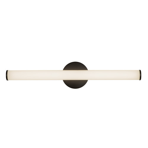 Tectra 24-in Brushed Nickel dimmable LED Wall/Vanity Light - Black