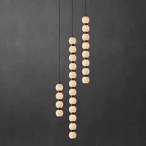 "String of Pearls" Alabaster Pendant Lamp