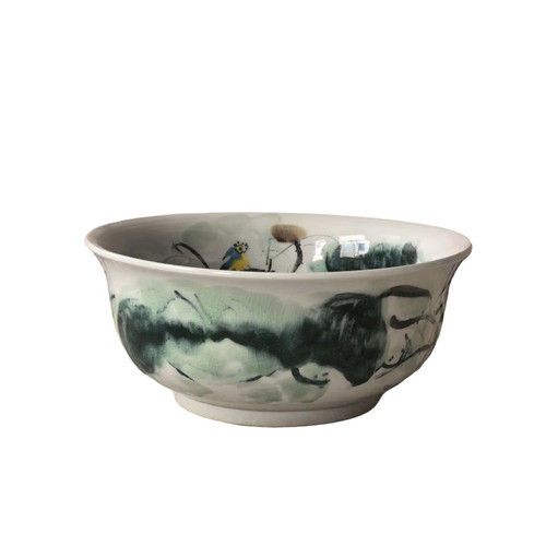 Graceful Lotus Porcelain Decorative Bowl