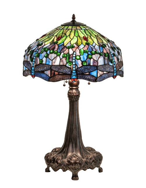 31 High Tiffany Hanginghead Dragonfly Table Lamp