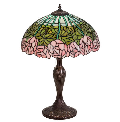 23" High Tiffany Cabbage Rose Table Lamp
