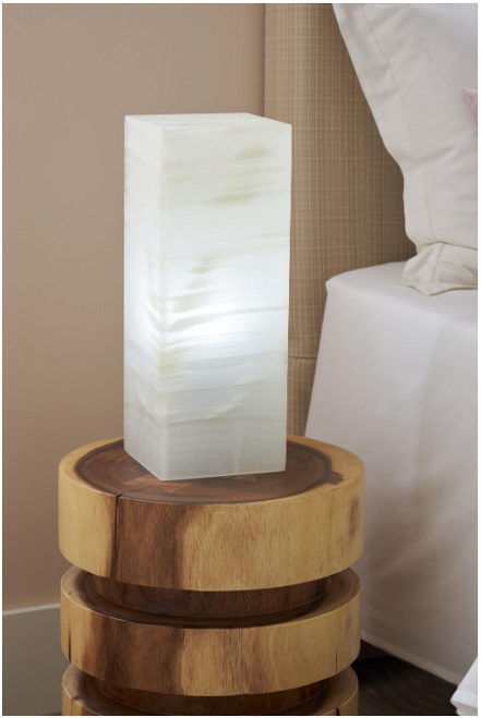 Onyx Lamp, Square, White