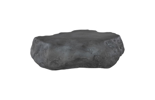 Cast Boulder Coffee Table, Charcoal Stone, Small