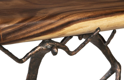Atlas Console Table, Natural Finish, Metal - Akari Lanterns