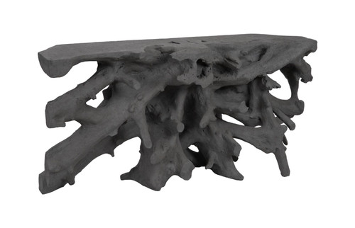 Beau Cast Root Console Table, Charcoal Stone