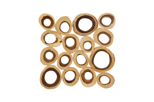 Chuleta Rings Wall Art, Chamcha Wood, Square, LG