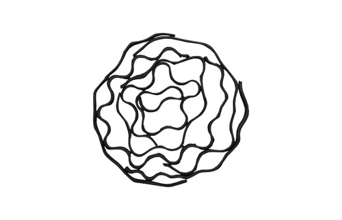 Vine Wall Flower, Black, Small