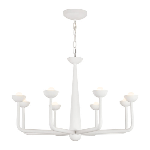 Spade 30-in Antique White dimmable LED Chandelier