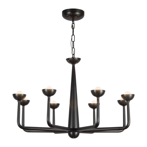 Spade 30-in Urban Bronze dimmable LED Chandelier