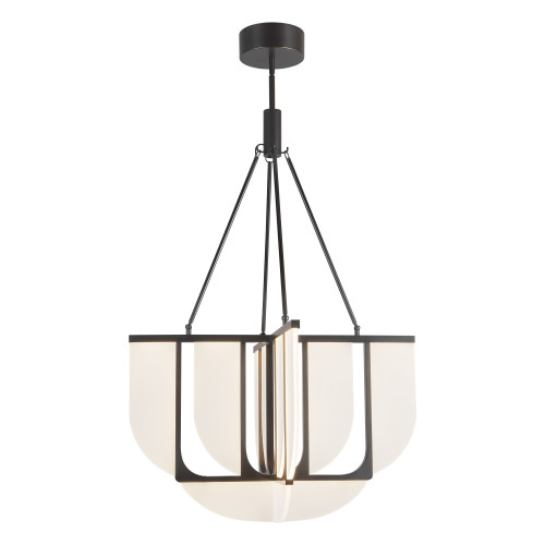 Anders 30-in Urban Bronze dimmable LED Chandelier