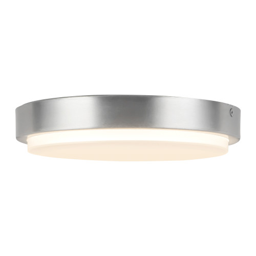 Bailey 9-in Brushed Nickel dimmable LED Outdoor Ceiling Light