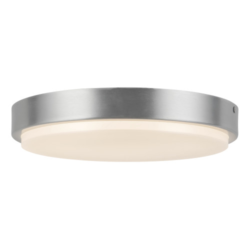 Bailey 11-in Brushed Nickel dimmable LED Outdoor Ceiling Light