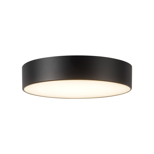 Musa 6-in Black dimmable LED Flush Mount