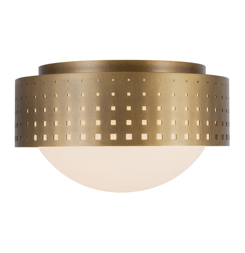 Astoria 10-in Vintage Brass Flush Mount