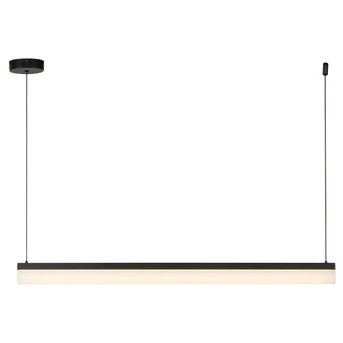Nio 45-in Black dimmable LED Linear Pendant with Ribbed Opal Diffuser