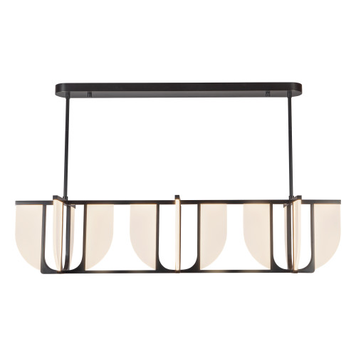 Anders 59-in Urban Bronze dimmable LED Linear Pendant