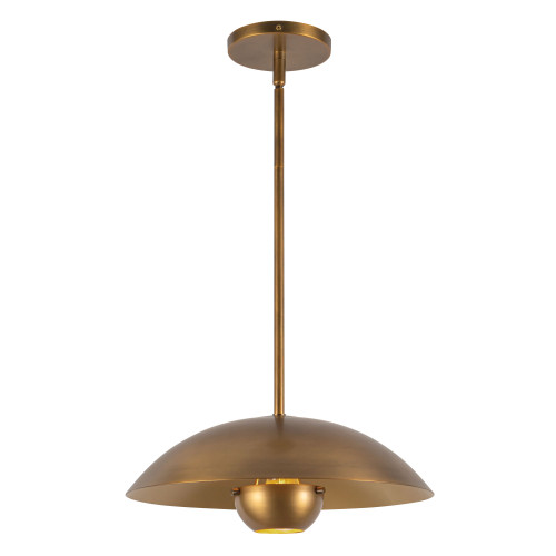 Umbra 14-in Vintage Brass Pendant with Vintage Brass Diffuser