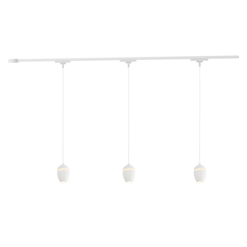 Eloa 3 Light White dimmable 3000K LED Trilo Track Ceiling Kit