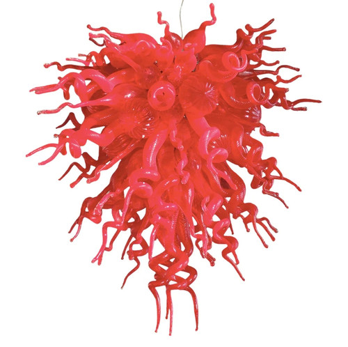 Artemis Red Blown Glass LED Chandelier Lighting