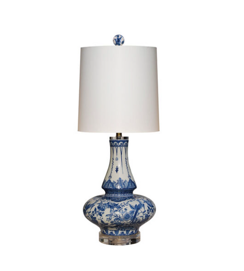 Porcelain Ware Blue and White 27-Inch One-Light Table Lamp