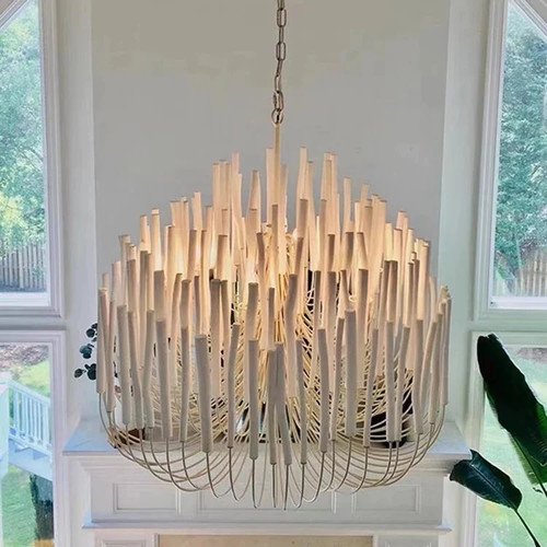 Nordic Style Wooden Metal Chandelier