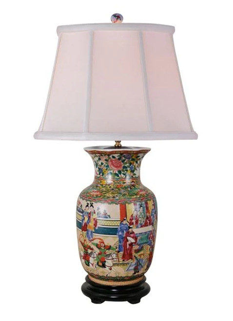 Original Rose Medallian Vase Lamp