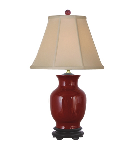 Oxblood Vase Lamp