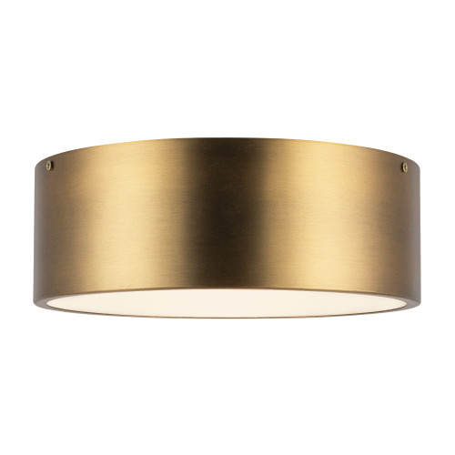 Brisbane 11-in Aged Gold 2 Lights Flush Mount