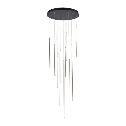 Chute 24-in Black LED Multi Pendant
