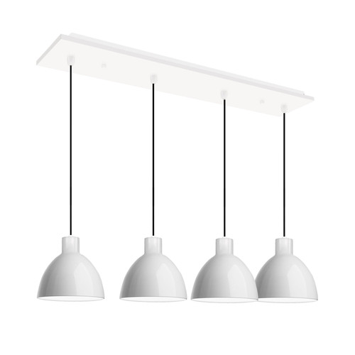 Chroma 28-in Glossy White 4-Light Multi Pendant