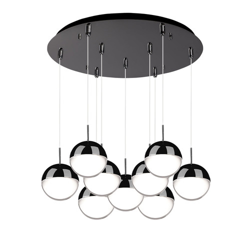 Pluto 18-in Black Chrome 9-Light Multi Pendant