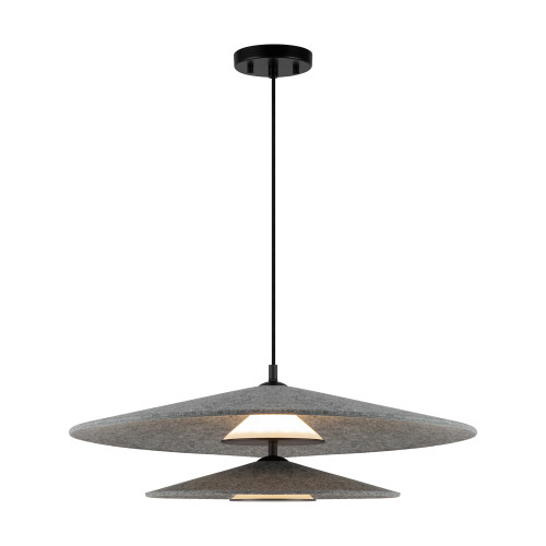 Cruz 24-in Felt - Gray LED Pendant (PD22907)
