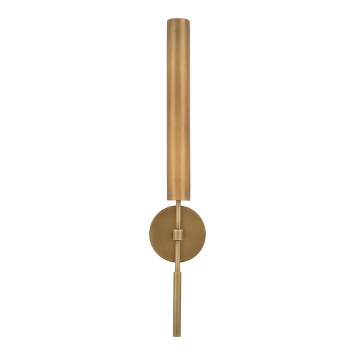 Astrid 25-in Metal Shade/Vintage Brass LED Wall/Vanity