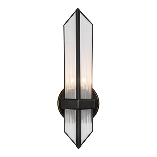 Cairo 4-in Ribbed Glass/Urban Bronze 1 Light Wall/Vanity