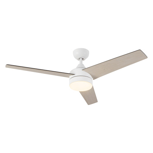 Nash 52-in White reversible blade Ceiling Fan with LED Light Kit