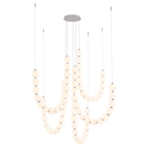Akoya 80 Light Chrome dimmable LED Chandelier with Remote Driver
