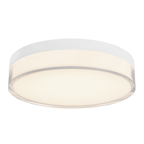 Quara 7-in White dimmable LED Flush Mount