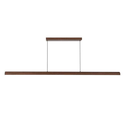 Dottie 5-ft Brown Walnut dimmable LED Linear Pendant