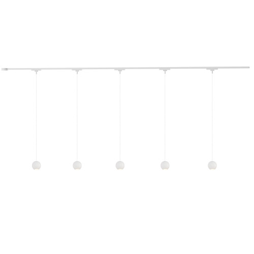 Faria 5 Light White dimmable 4000K LED Trilo Track Ceiling Kit