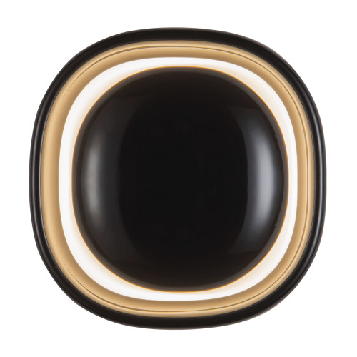 Pebble 8-in Glossy Black dimmable LED Wall Sconce