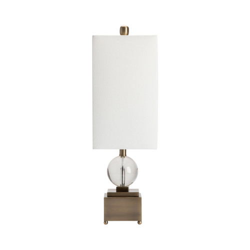 Set of 2 24.75"H Metal & Crystal Table Lamp With Shade